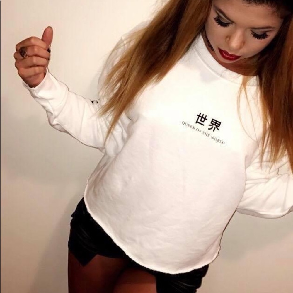 White crop longsleeve✨